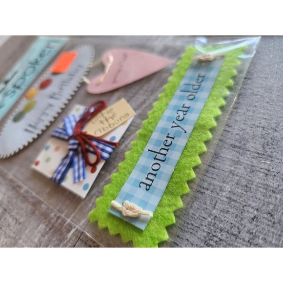 Mambi Threads Happy Birthday Party Scrapbook Dimensional Stickers New LOT #40 - Picture 4 of 6